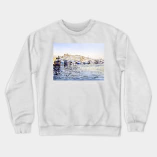 The fishing port of Almeria, Spain Crewneck Sweatshirt